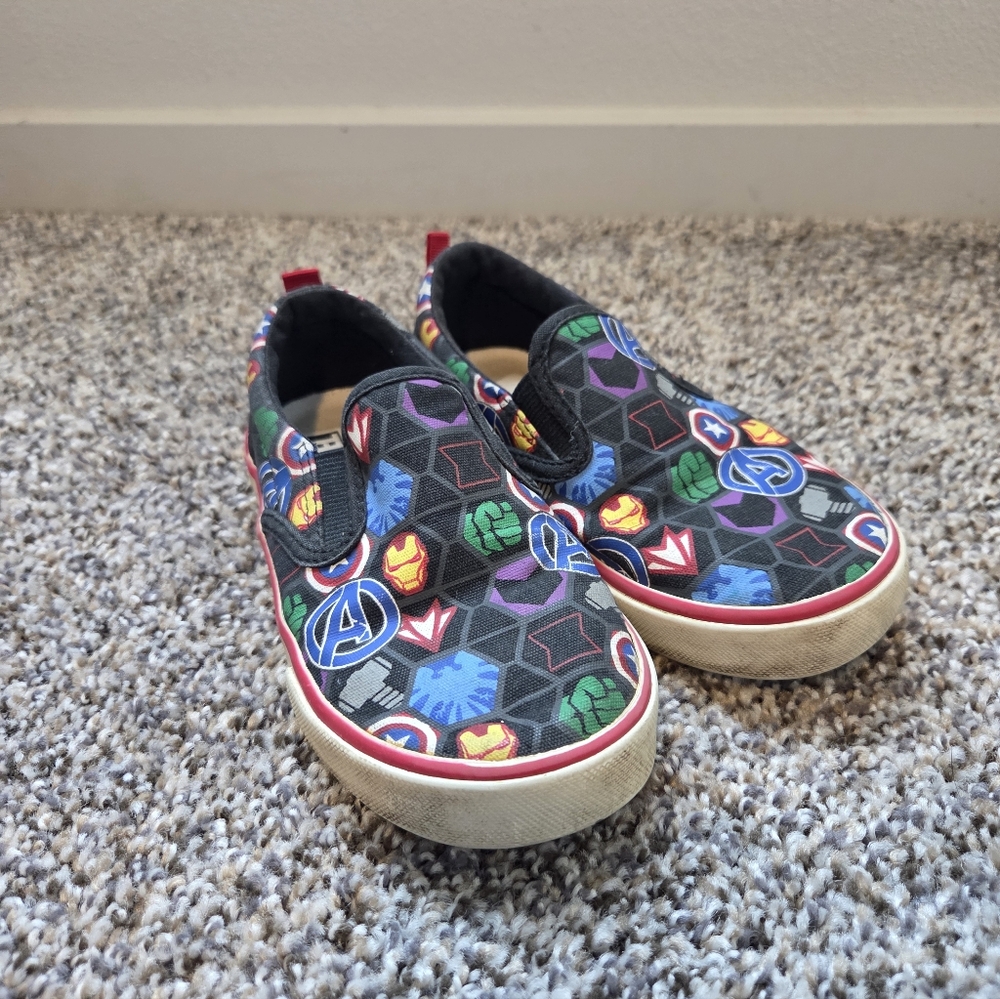 GAP Kids Marvel Superhero Slip-On Sneakers - Black and Multicolor